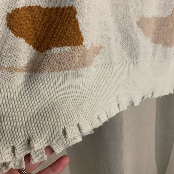 CHIC SOUL Baby I’m Yours Pink Camo Sweater Pink/Brown - Size XL - Picture 4 of 7